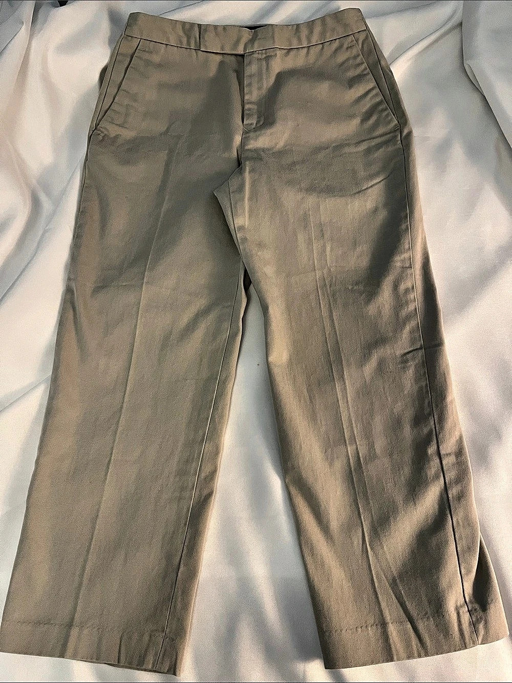 Banana Republic Straight-Leg Crop Pant in khaki